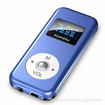 MP3 Player with 128 x 64 OLED Screen and 32MB to 4GB Flash Memory Capacity